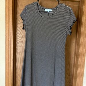 Black and white stripe dress